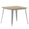 Flash Furniture 36 SQ Table Brown Umbrella Top/Silver Steel Frame JJ-T14619-90-BRSL-GG - alternate 2